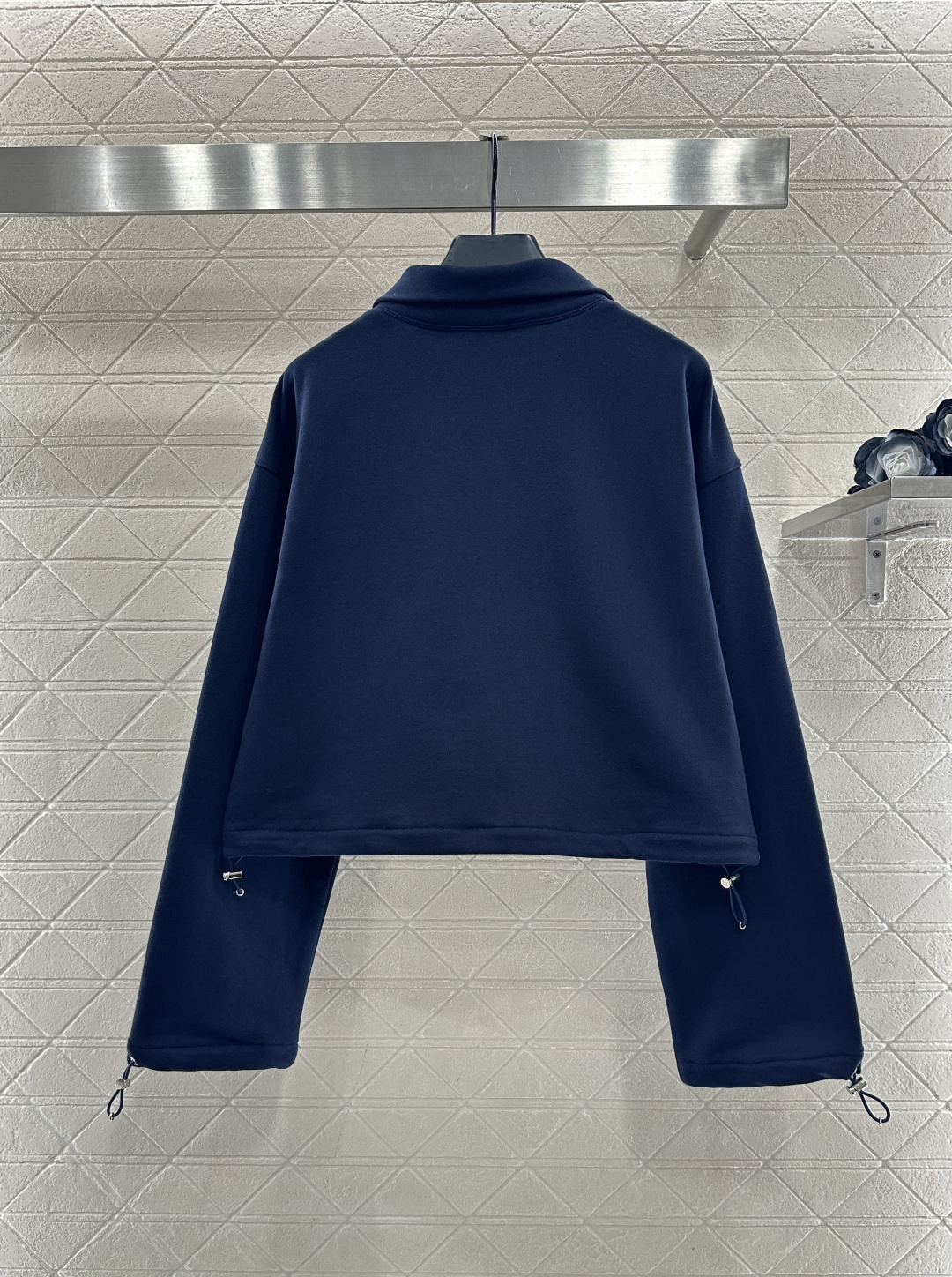 ♥Miumi*♥2025新品上架 拉链抽绳夹克短裙套装定制YB斜纹全棉材质，质感光泽，垂感十足，拉链夹克