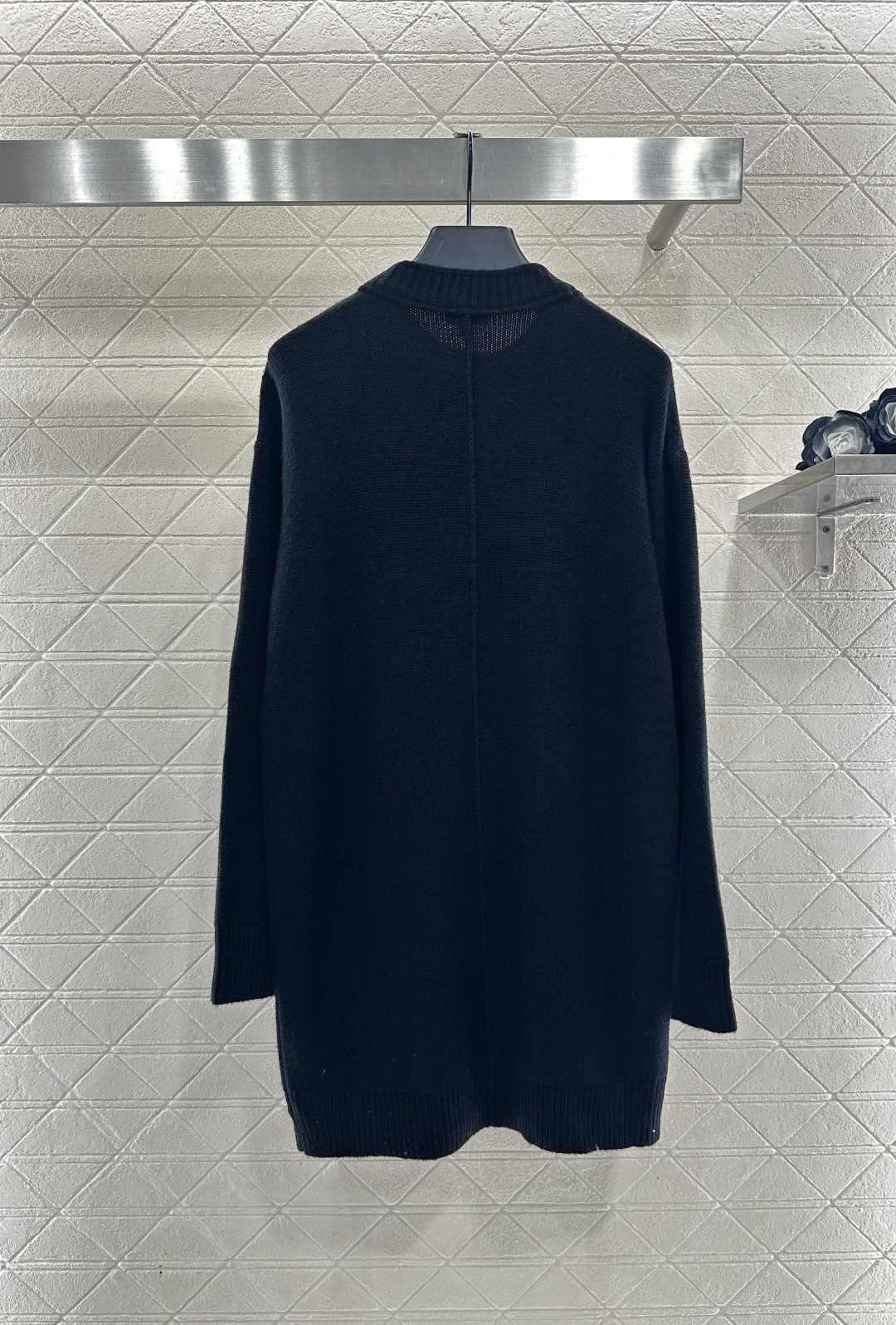 ♥Chane*♥2025新品上架 立体山茶花针织连衣裙定制YB羊毛纱线织造，质感高级，舒适柔软，圆领针织