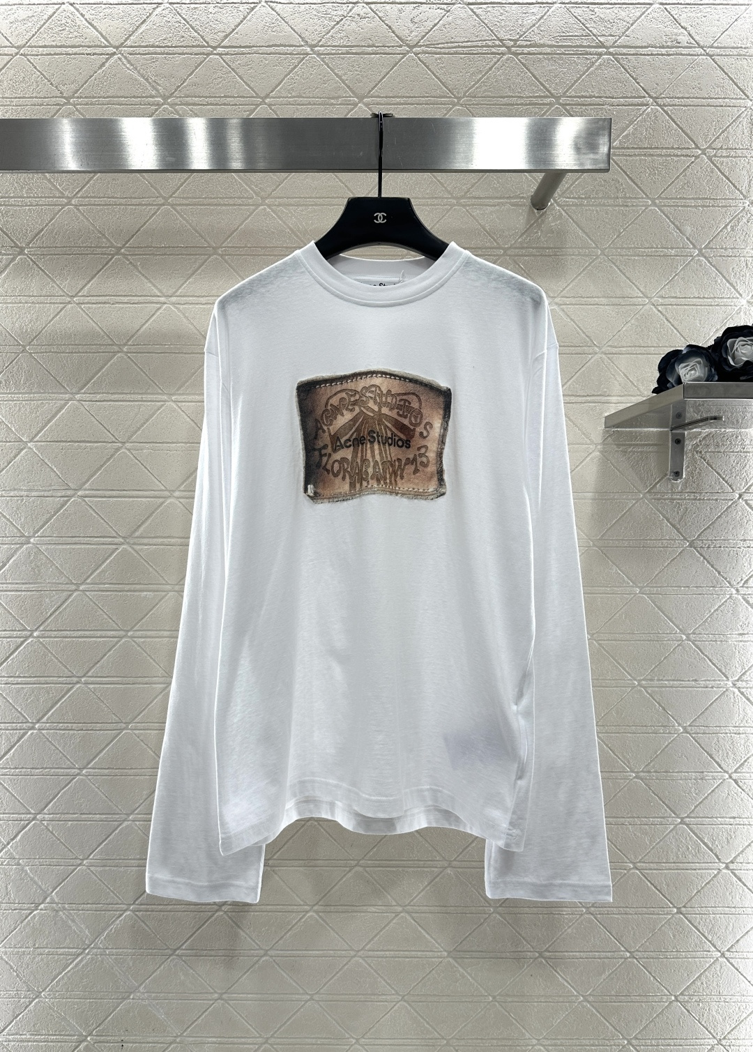 ♥Acne studio*♥2025新品上架 圆领印花长袖上衣定制YB原生全棉材质，质感细腻，舒适好穿，