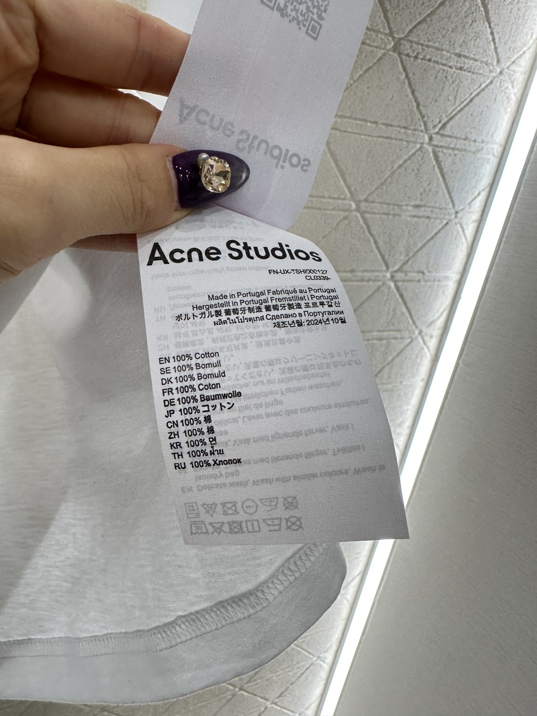 ♥Acne studio*♥2025新品上架 圆领印花长袖上衣定制YB原生全棉材质，质感细腻，舒适好穿，