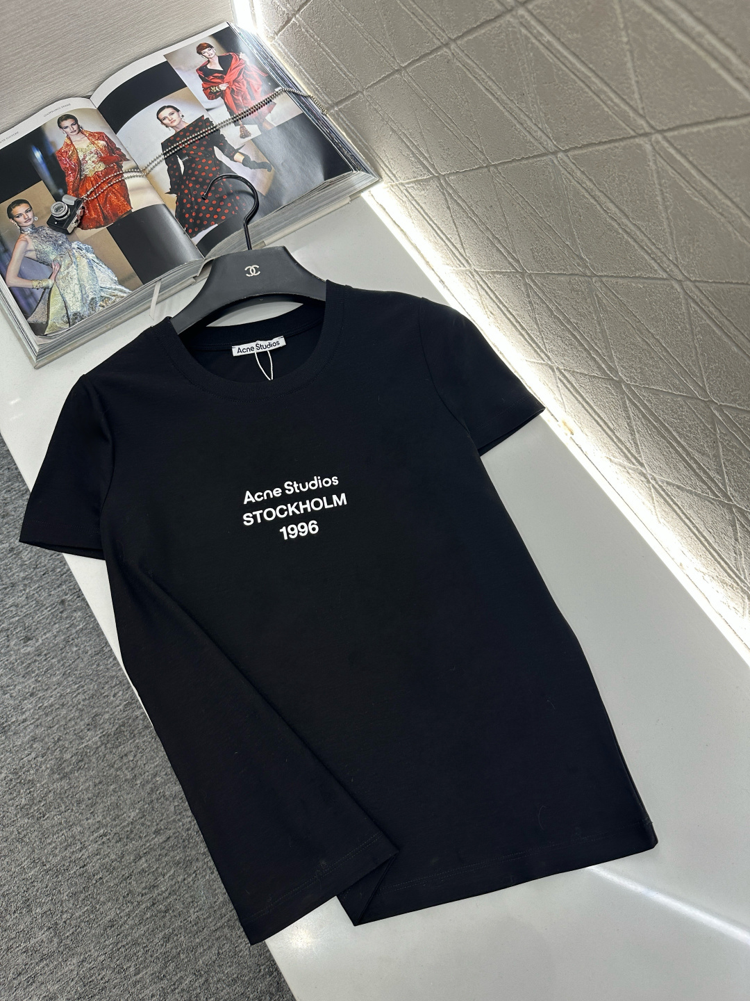 ♥Acne studio*♥2025新品上架      圆领印花徽标𝑇𝑒𝑒定制YB丝光全棉材质，透气舒适
