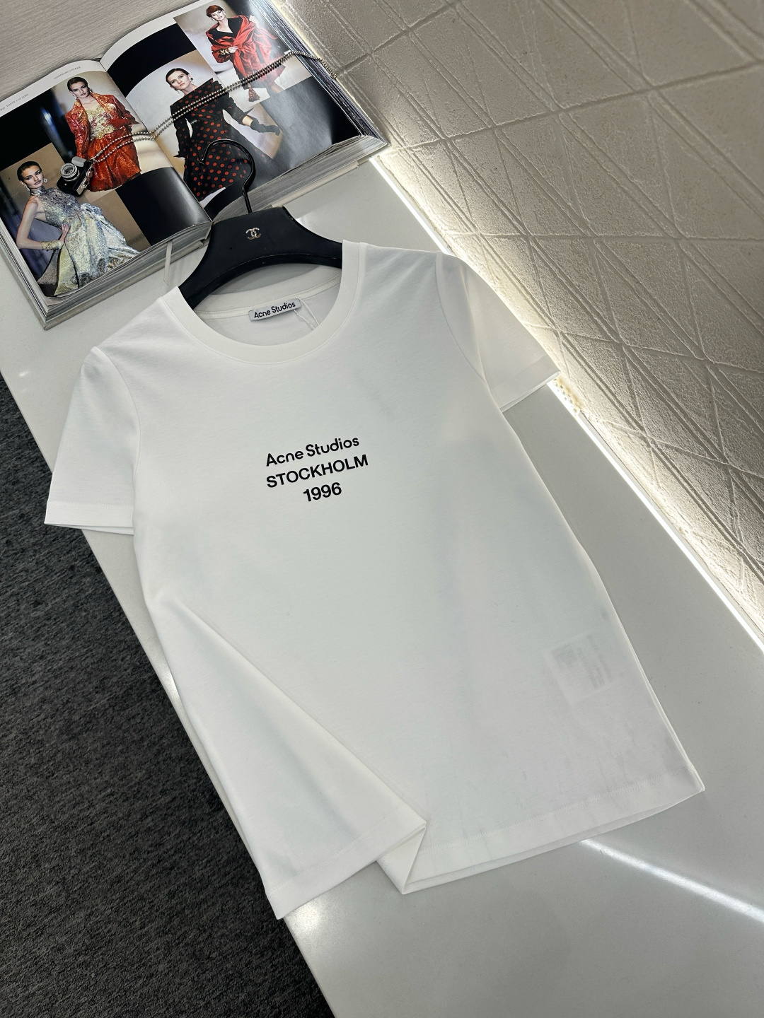 ♥Acne studio*♥2025新品上架      圆领印花徽标𝑇𝑒𝑒定制YB丝光全棉材质，透气舒适