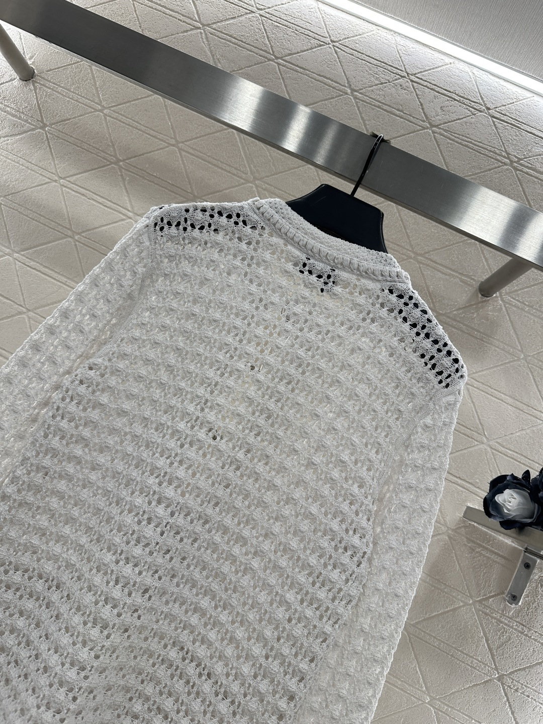 ♥Chane*♥2025新品上架 镂空圆领针织开衫定制YB棉毛纱线织造，细腻舒适，品相高级，圆领针织开衫