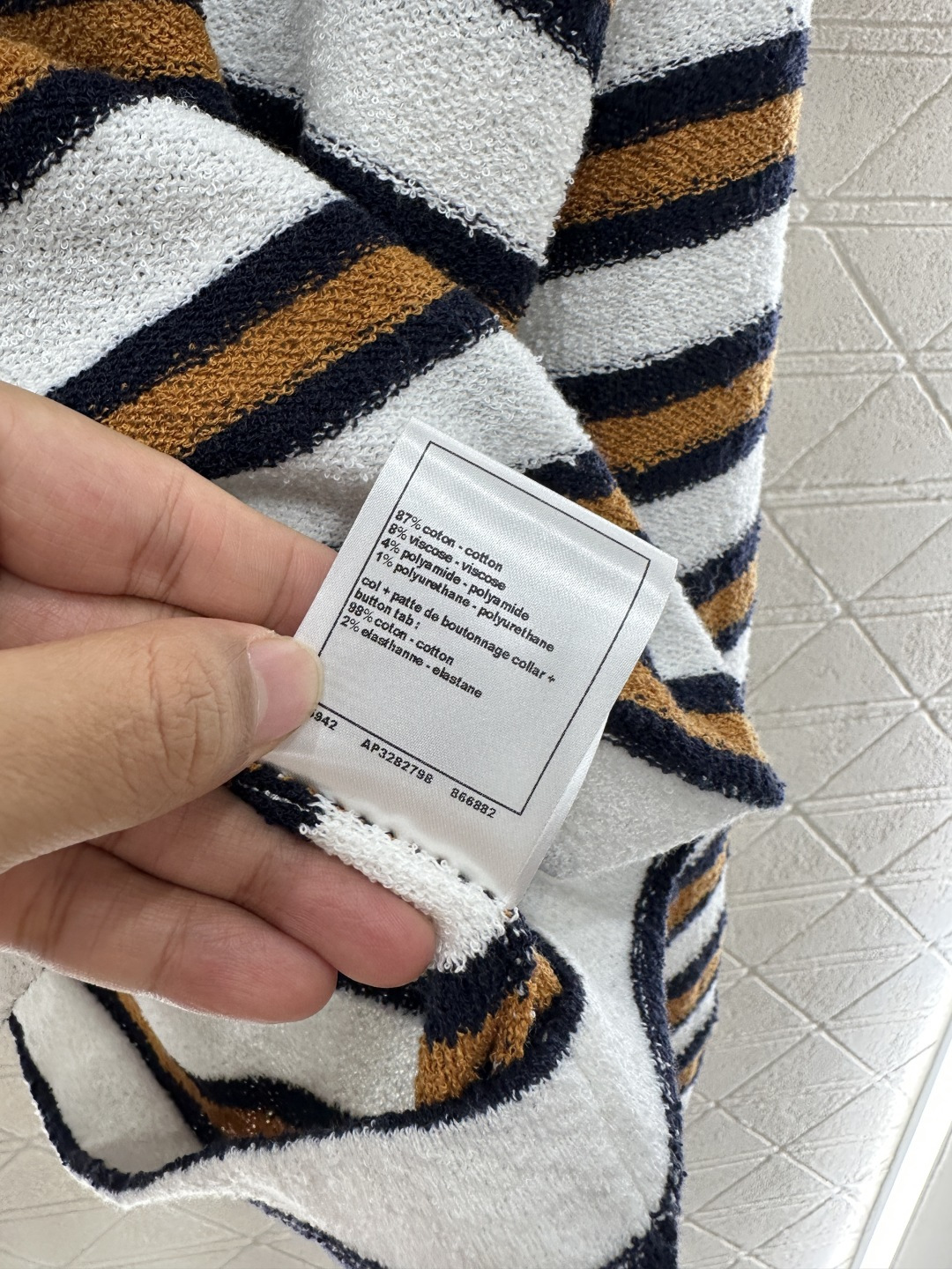 ♥Chane*♥2025新品上架 针织条纹𝑝𝑜𝑙𝑜长袖定制YB棉毛纱线织造，密度细针织造，软糯质地，舒适