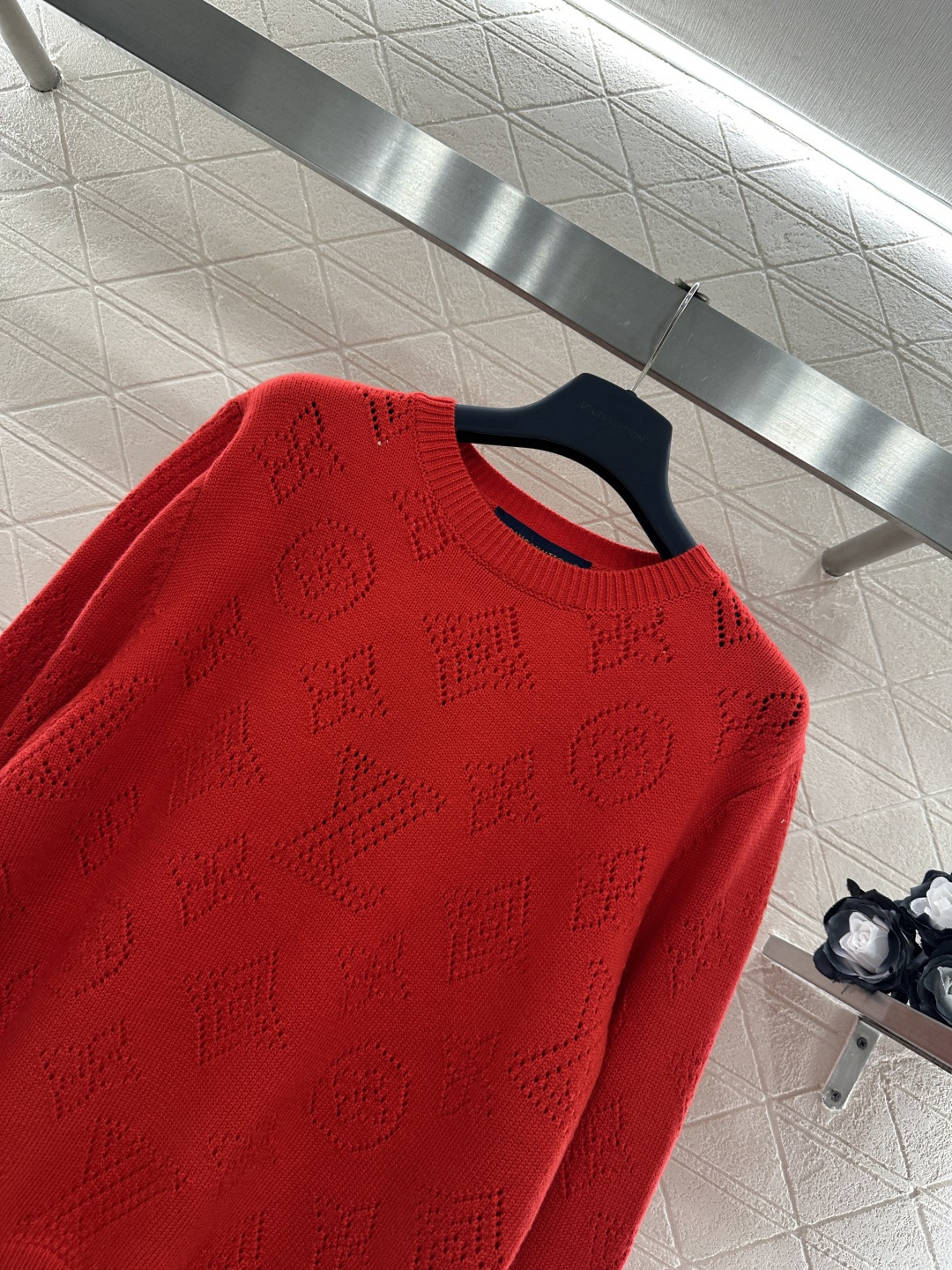 ♥Louis vuittP*♥2025新品上架 提花镂空徽标针织毛衣定制YB羊毛纱线织造，弹力舒适，质感