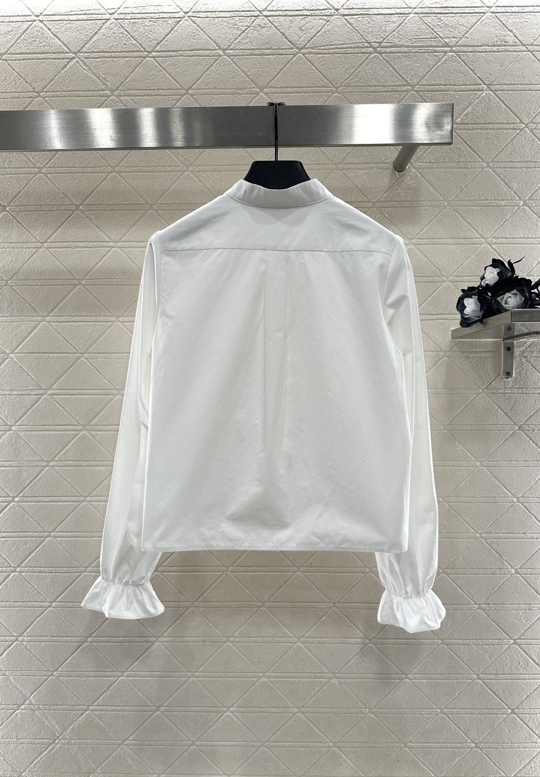 ♥Dio*♥2025新品上架 堆叠蛋糕领衬衣定制YB斜纹全棉材质，质感细腻，舒适透气，花边衬衫版型，大身