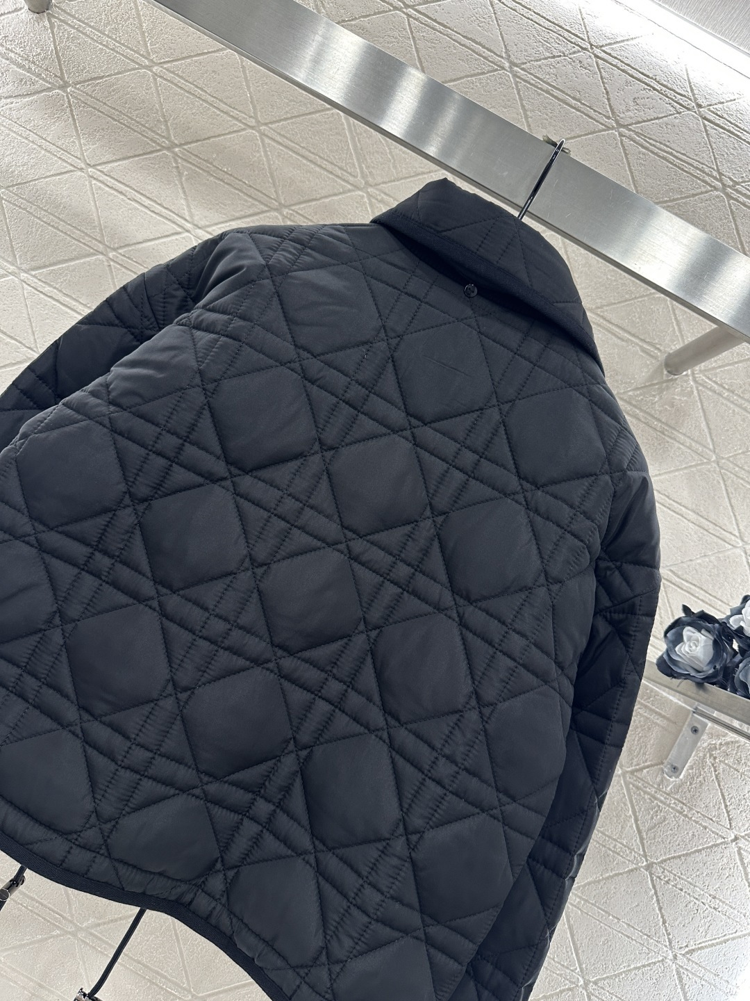 ♥Dio*♥2025新品上架可拆卸围巾藤格纹棉服外套定制YB防风防水尼龙材质，羽绒棉填充内里，整件轻盈保