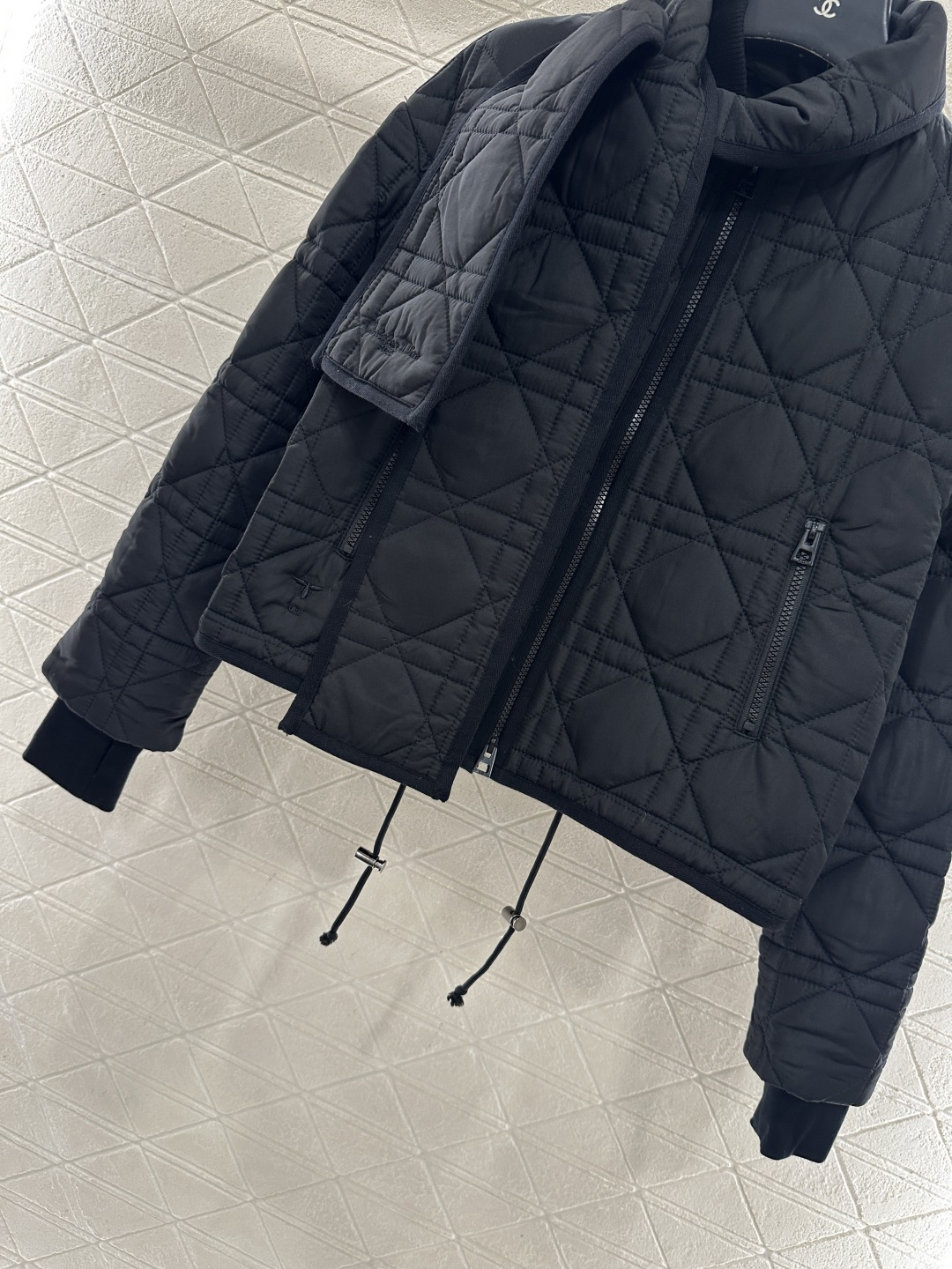 ♥Dio*♥2025新品上架可拆卸围巾藤格纹棉服外套定制YB防风防水尼龙材质，羽绒棉填充内里，整件轻盈保