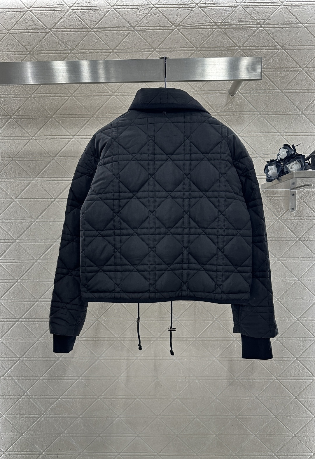 ♥Dio*♥2025新品上架可拆卸围巾藤格纹棉服外套定制YB防风防水尼龙材质，羽绒棉填充内里，整件轻盈保