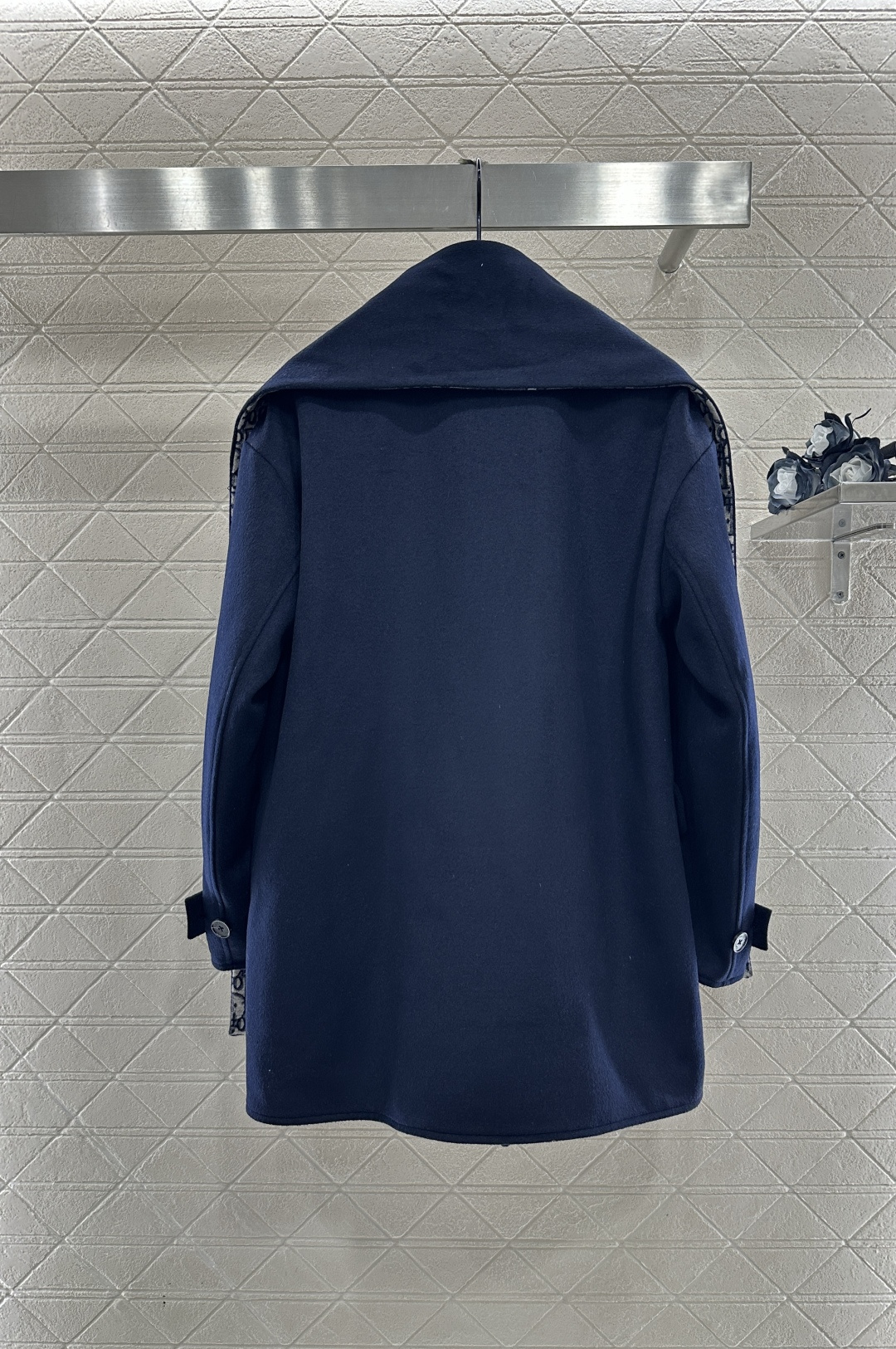 ♥Dio*♥2025新品上架 可拆卸围巾多穿毛呢外套定制YB进口羊毛毛呢材质，肌理明显，品相高级，围巾毛