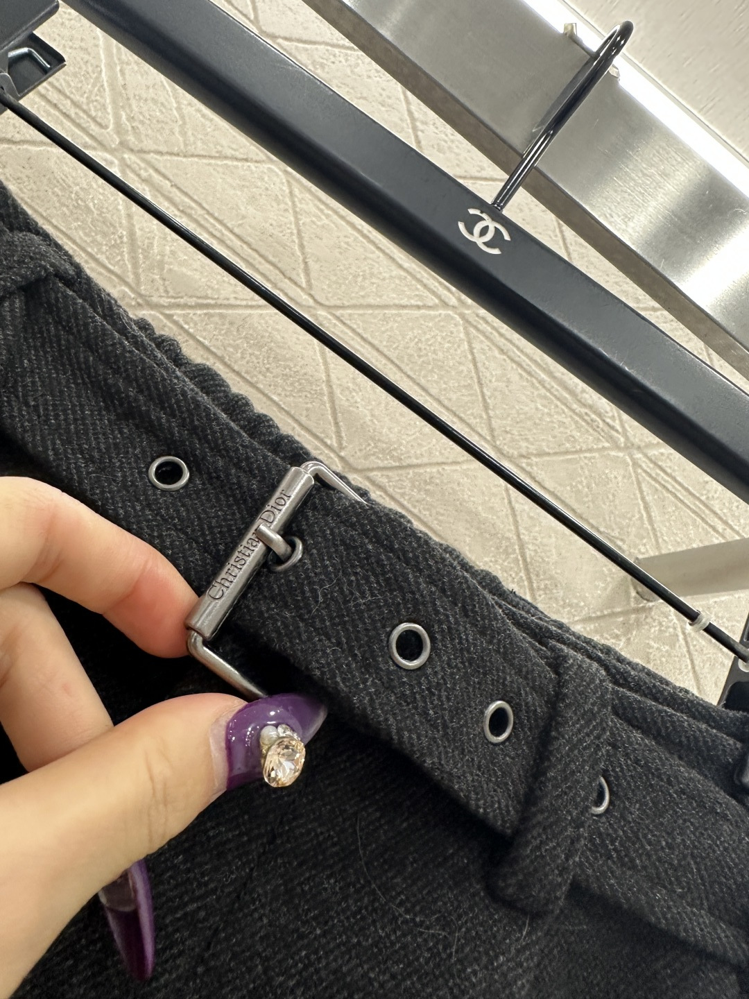 ♥Dio*♥2025新品上架 毛呢腰带西装阔腿长裤定制YB进口羊毛呢混纺材质，面料柔挺舒适，垂顺有型，厚