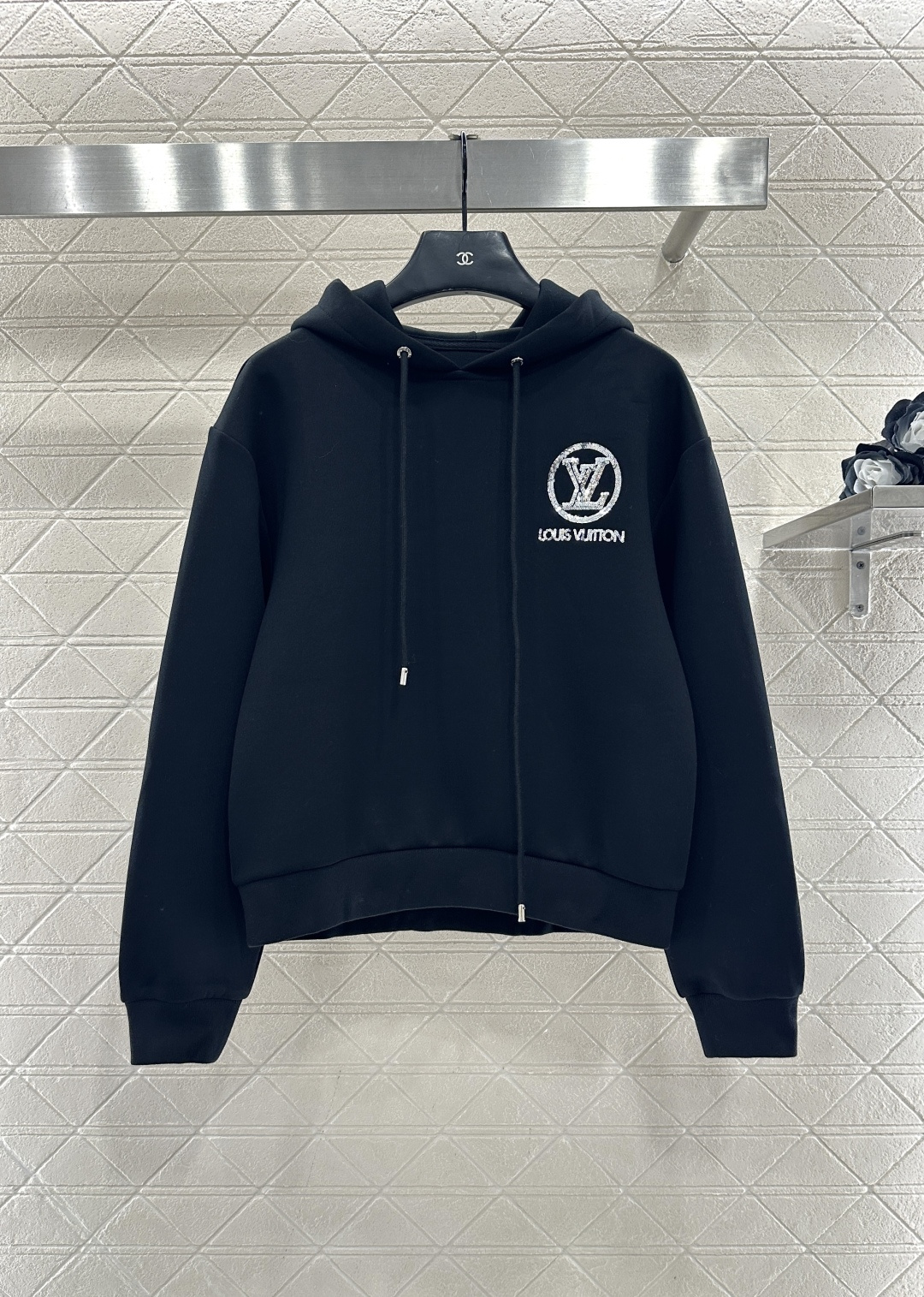 ♥Louis vuitto*♥2025新品上架 连帽亮片徽标卫衣长裤套装定制YB斜纹全棉材质，秋冬保暖厚