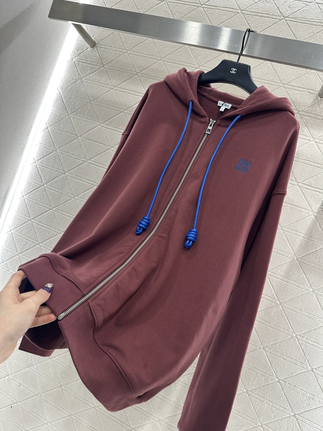 ♥Loew*♥2025新品上架 廓形连帽抽绳拉链卫衣外套定制YB原生全棉材质，舒适软糯，穿搭洋气，连帽拉