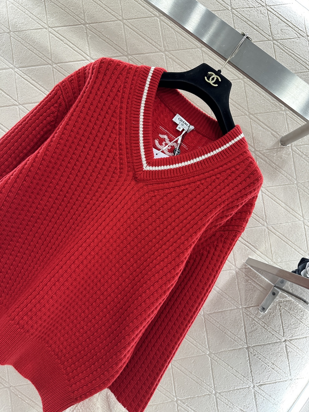 ♥Chane*♥2025新品上架 钩针竖列针织套头毛衣25coco滑雪🎿系列#定制YB羊毛纱线织造，质感