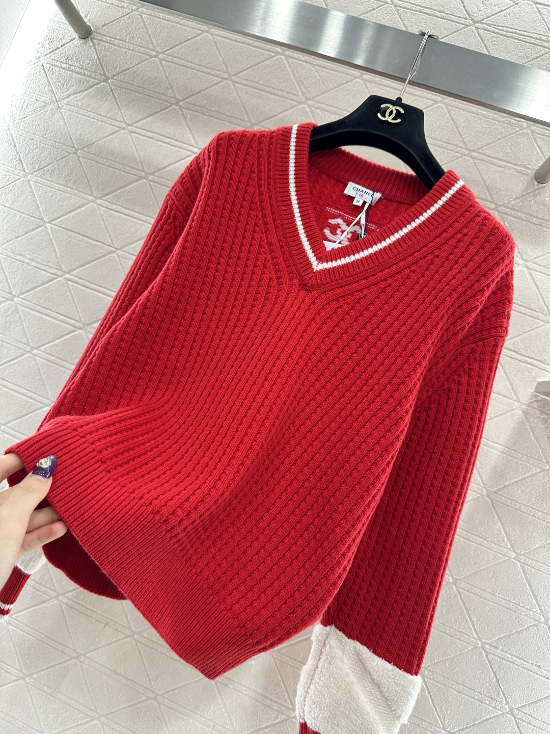 ♥Chane*♥2025新品上架 钩针竖列针织套头毛衣25coco滑雪🎿系列#定制YB羊毛纱线织造，质感