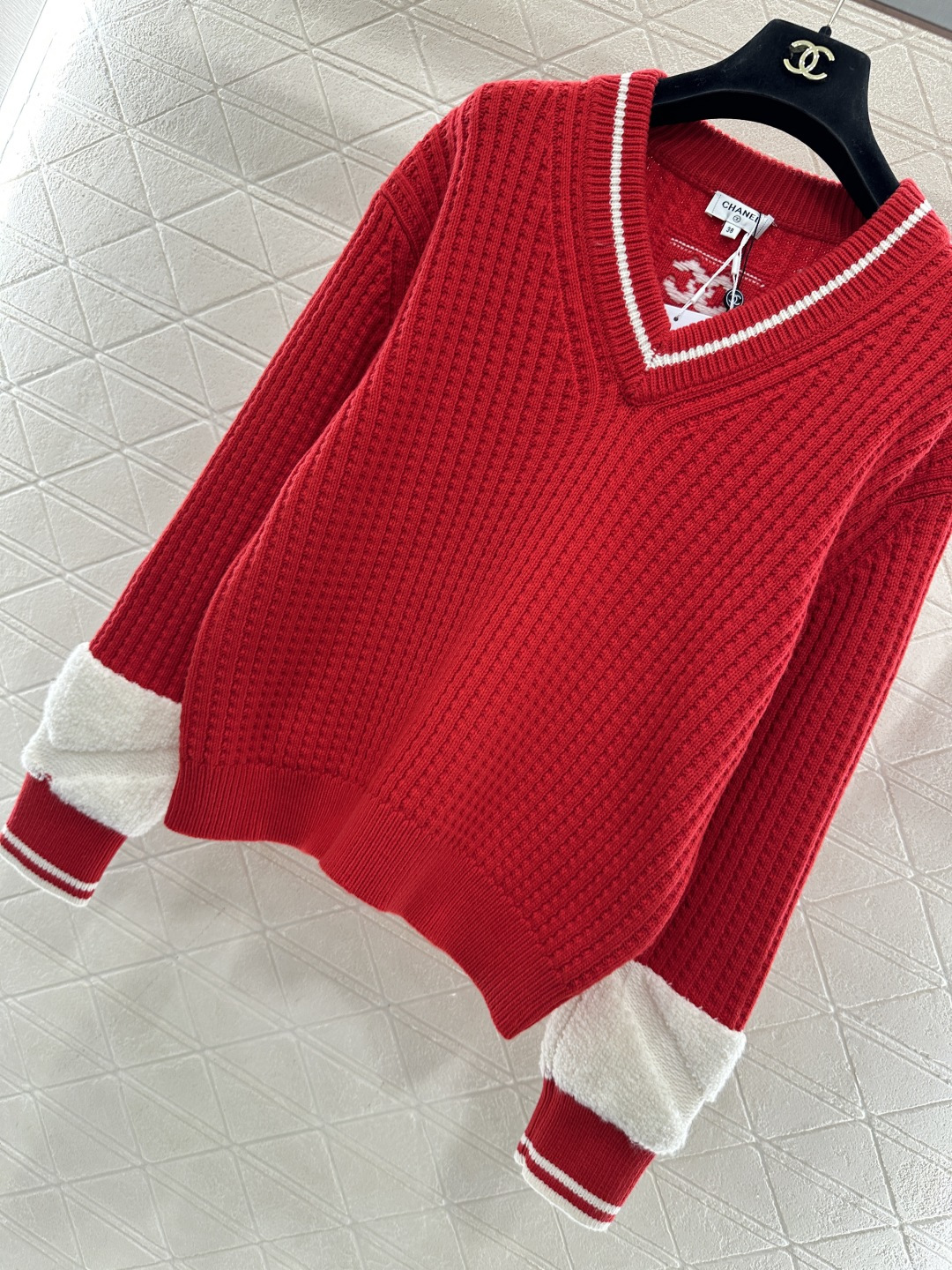 ♥Chane*♥2025新品上架 钩针竖列针织套头毛衣25coco滑雪🎿系列#定制YB羊毛纱线织造，质感