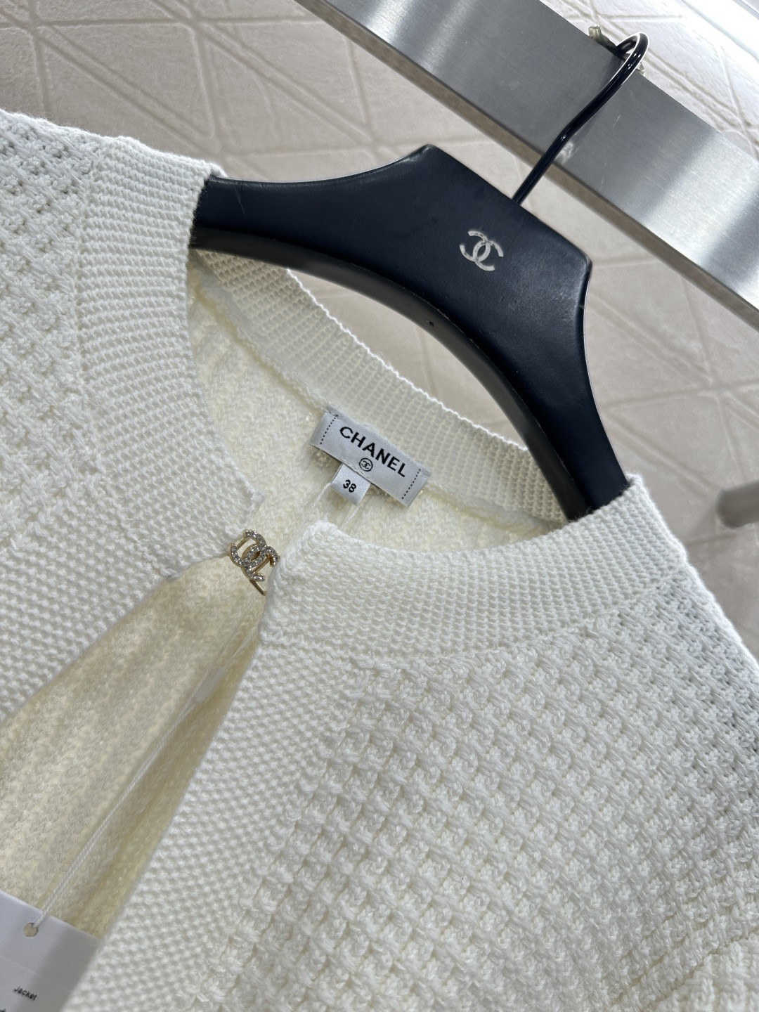 ♥Chane*♥2025新品上架 圆领针织开衫定制YB棉毛纱线织造，细腻舒适，品相高级，圆领针织开衫版型