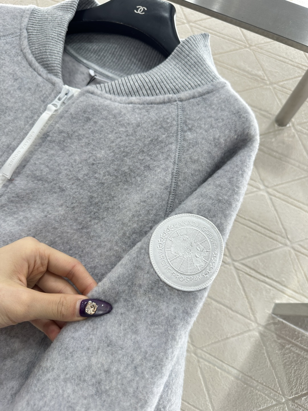 ♥Canada Goos*♥2025新品上架 毛呢棒球外套定制YB进口羊毛呢材质，质感柔软，保暖亲肤，立