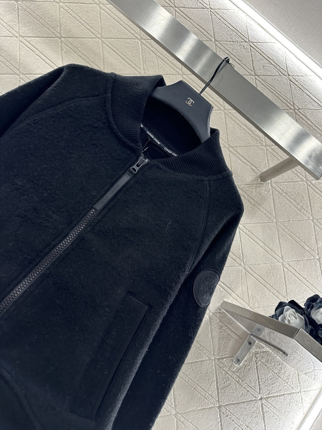 ♥Canada Goos*♥2025新品上架 毛呢棒球外套定制YB进口羊毛呢材质，质感柔软，保暖亲肤，立