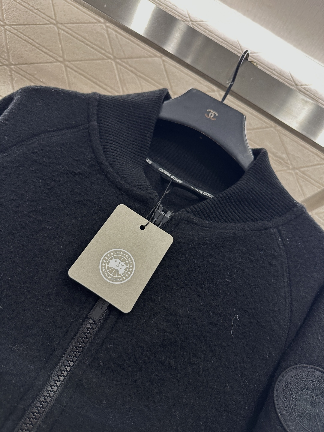 ♥Canada Goos*♥2025新品上架 毛呢棒球外套定制YB进口羊毛呢材质，质感柔软，保暖亲肤，立