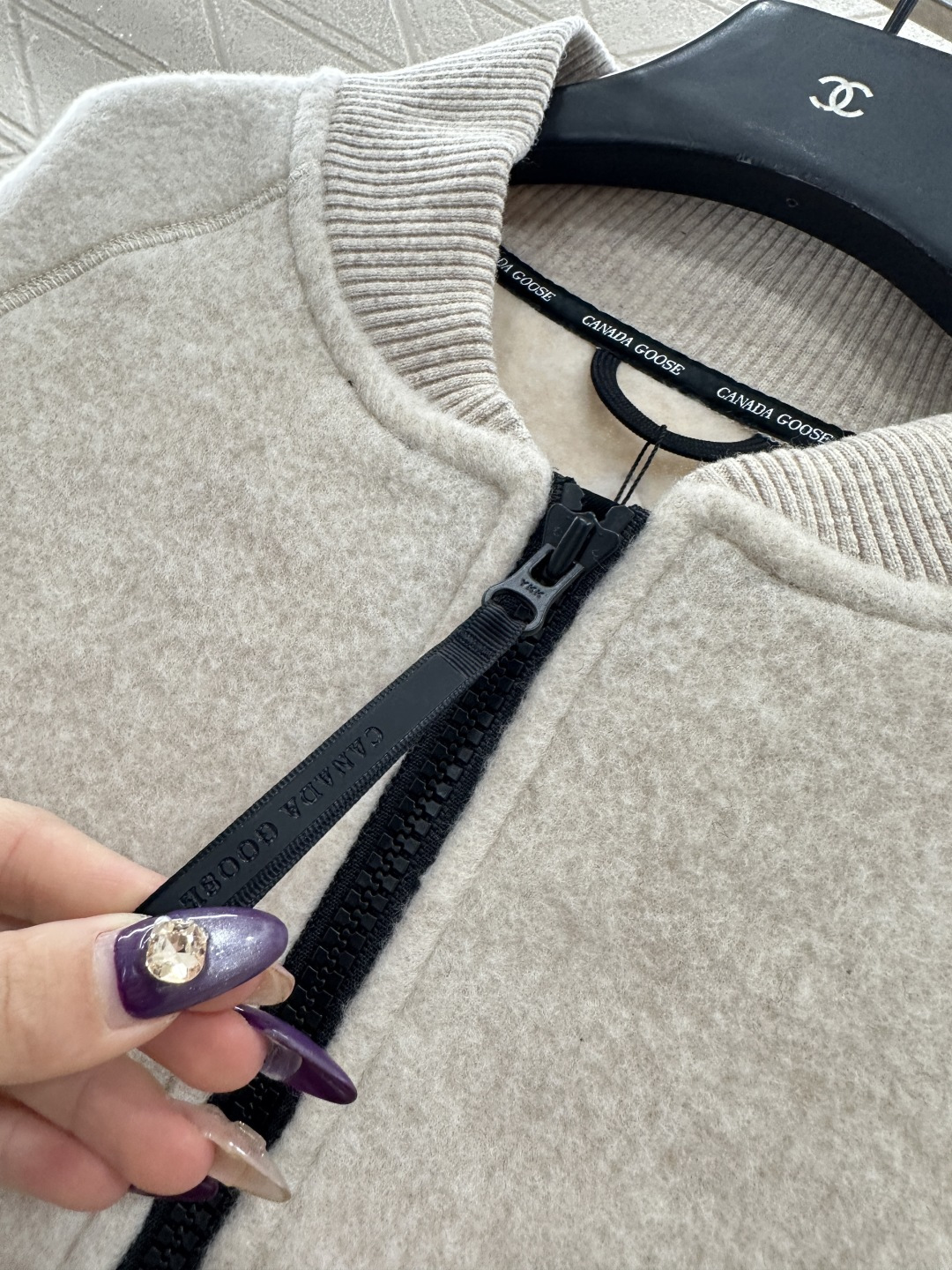 ♥Canada Goos*♥2025新品上架 毛呢棒球外套定制YB进口羊毛呢材质，质感柔软，保暖亲肤，立