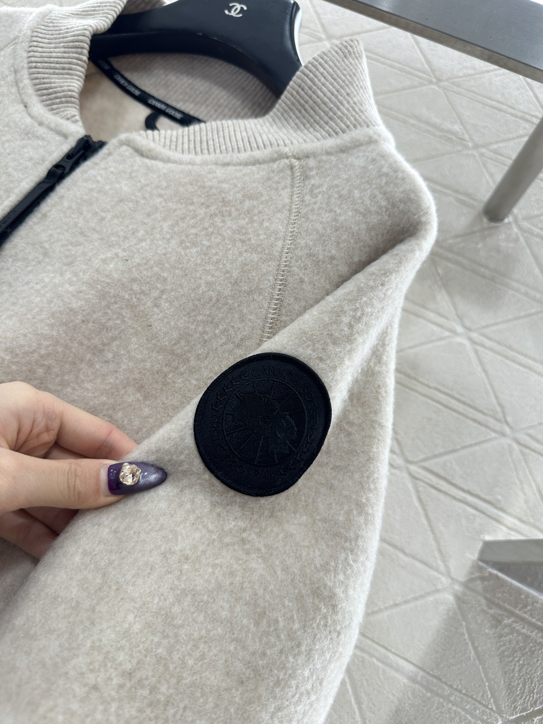 ♥Canada Goos*♥2025新品上架 毛呢棒球外套定制YB进口羊毛呢材质，质感柔软，保暖亲肤，立