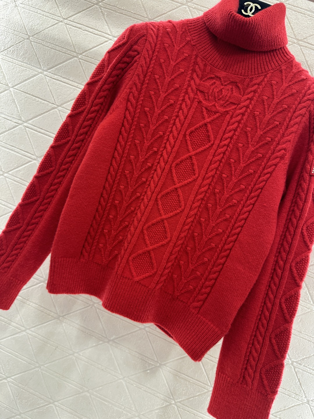 ♥Chane*♥2025新品上架 麻花钩针高龄打底上衣25coco滑雪🎿系列#定制YB羊绒羊毛纱线织造，