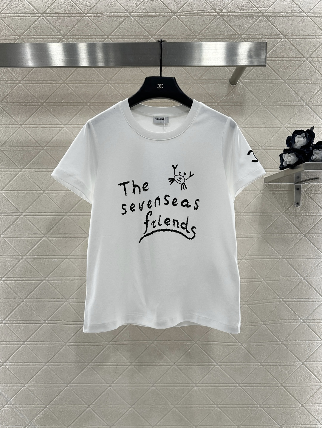 ♥Chane*♥2025新品上架 圆领涂鸦印花𝑇𝑒𝑒定制YB丝光全棉材质，质感细腻，舒适透气，常规短袖裁