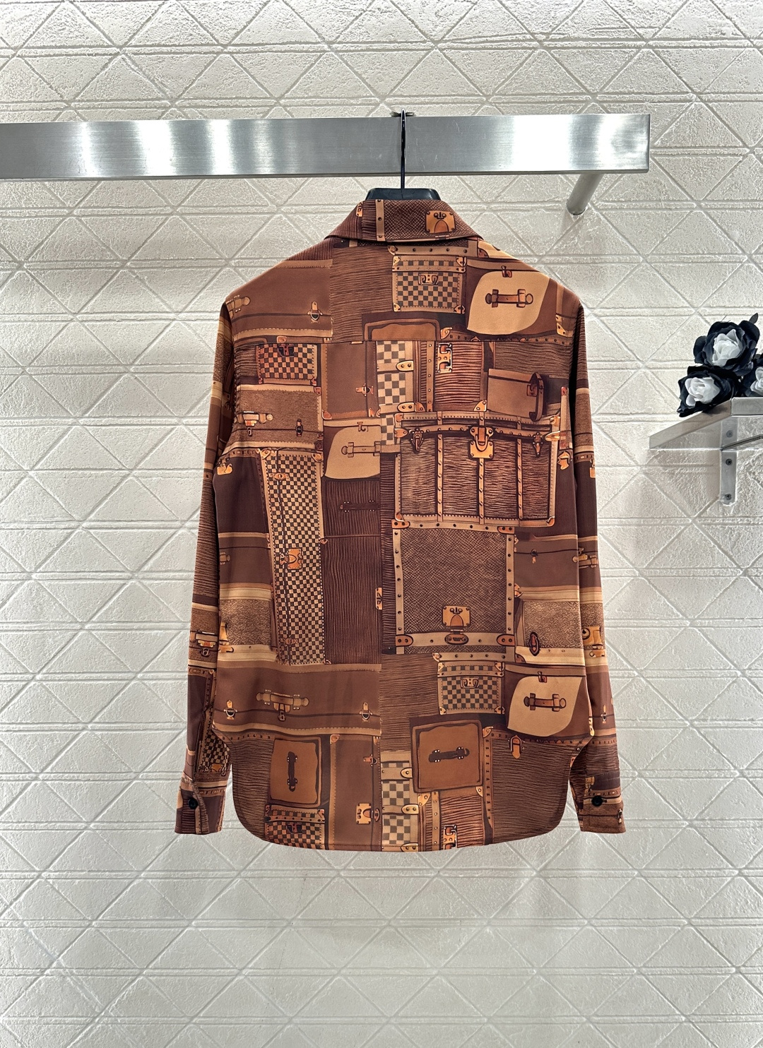 ♥Louis vuitto*♥2025新品上架 印花翻领衬衫长裤套装定制YB进口斜纹棉材质，质感细腻，垂