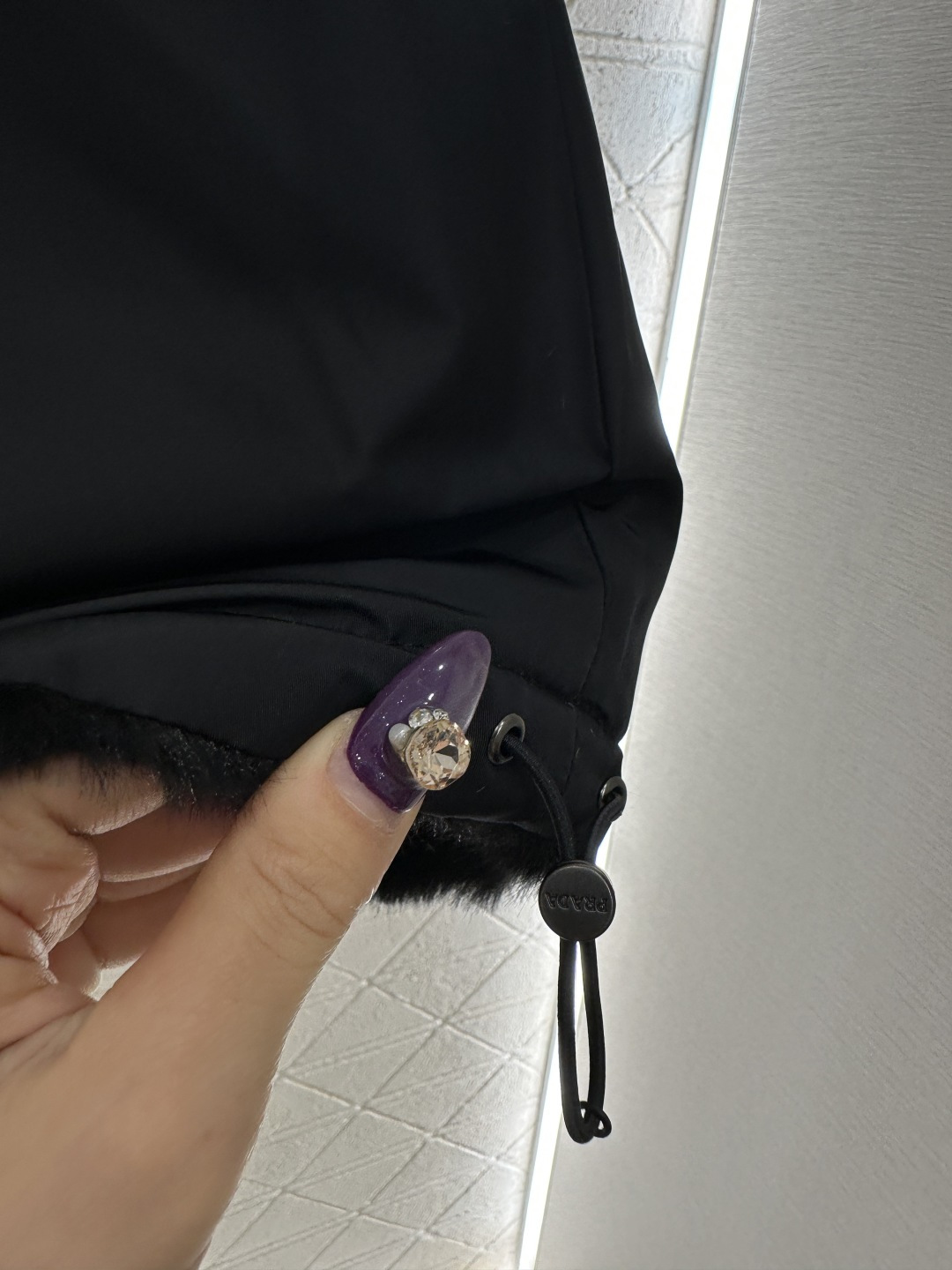 ♥Prad*♥2025新品上架 两面穿环保皮毛羽绒棉服定制YB进口环保皮毛➕防风防水尼龙材质，羽绒棉填充