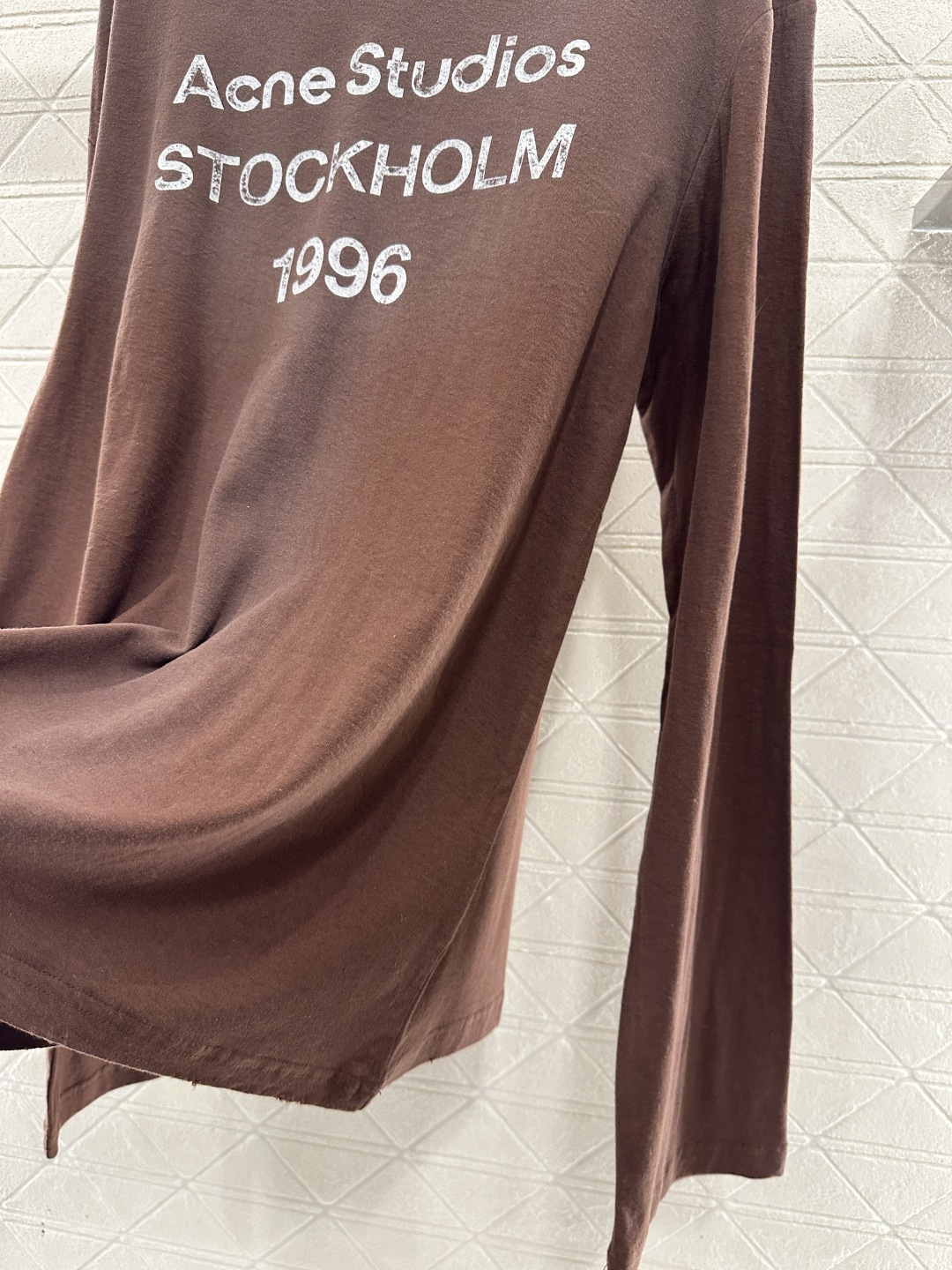 ♥Acne studio*♥2025新品上架 重工水洗做旧字母上衣定制YB亚麻棉材质，质感舒适，弹力好穿