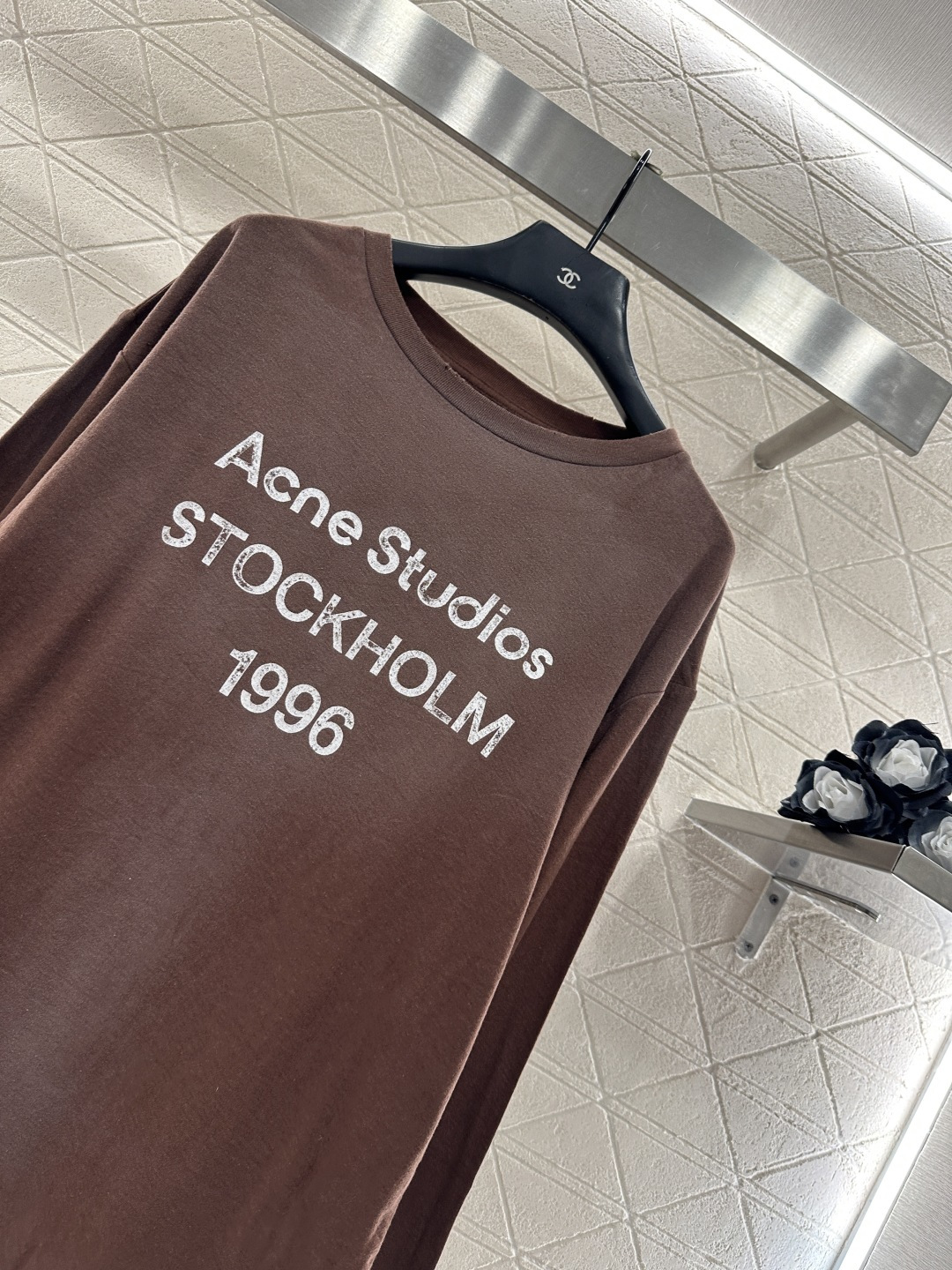 ♥Acne studio*♥2025新品上架 重工水洗做旧字母上衣定制YB亚麻棉材质，质感舒适，弹力好穿