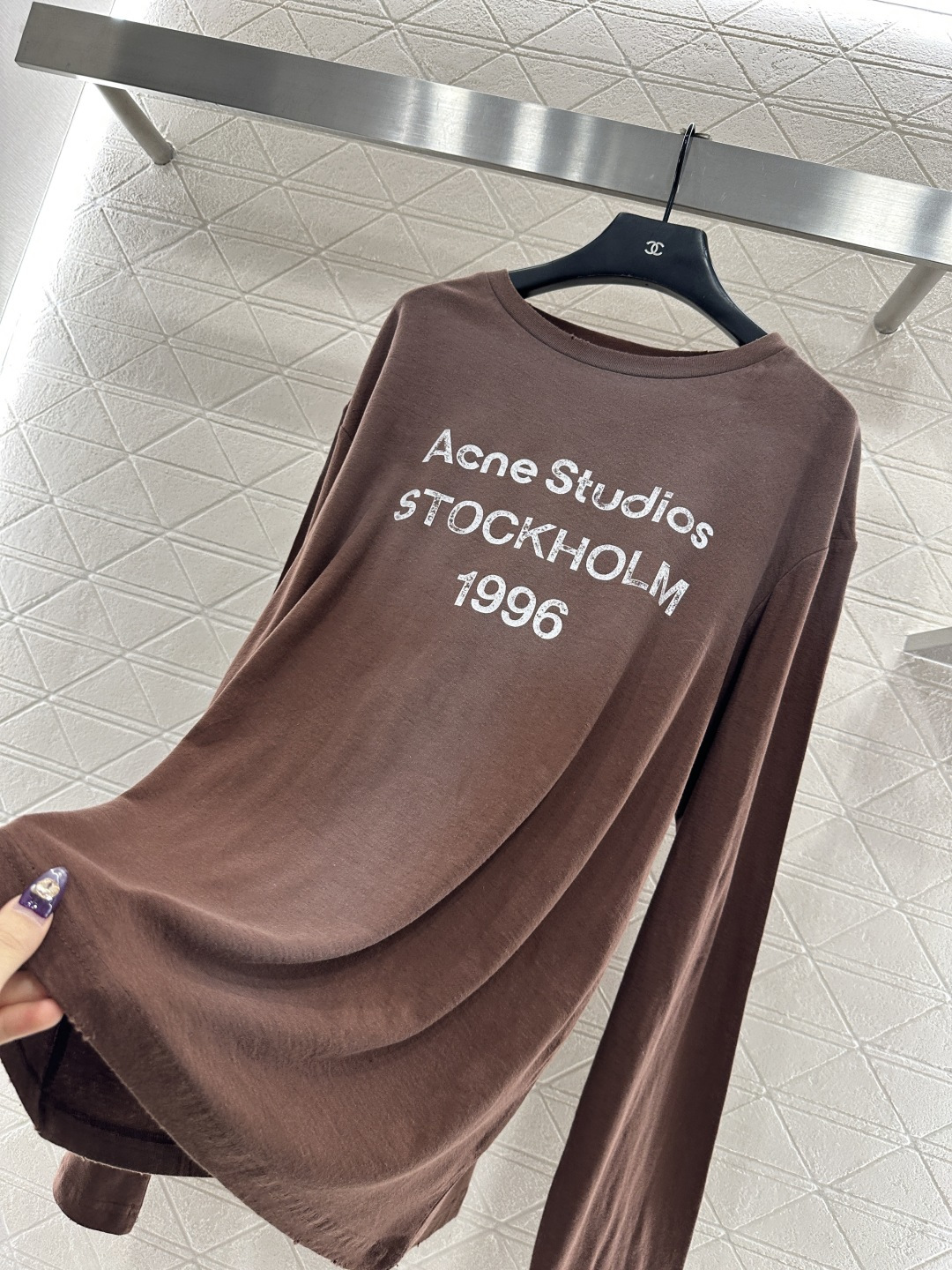 ♥Acne studio*♥2025新品上架 重工水洗做旧字母上衣定制YB亚麻棉材质，质感舒适，弹力好穿