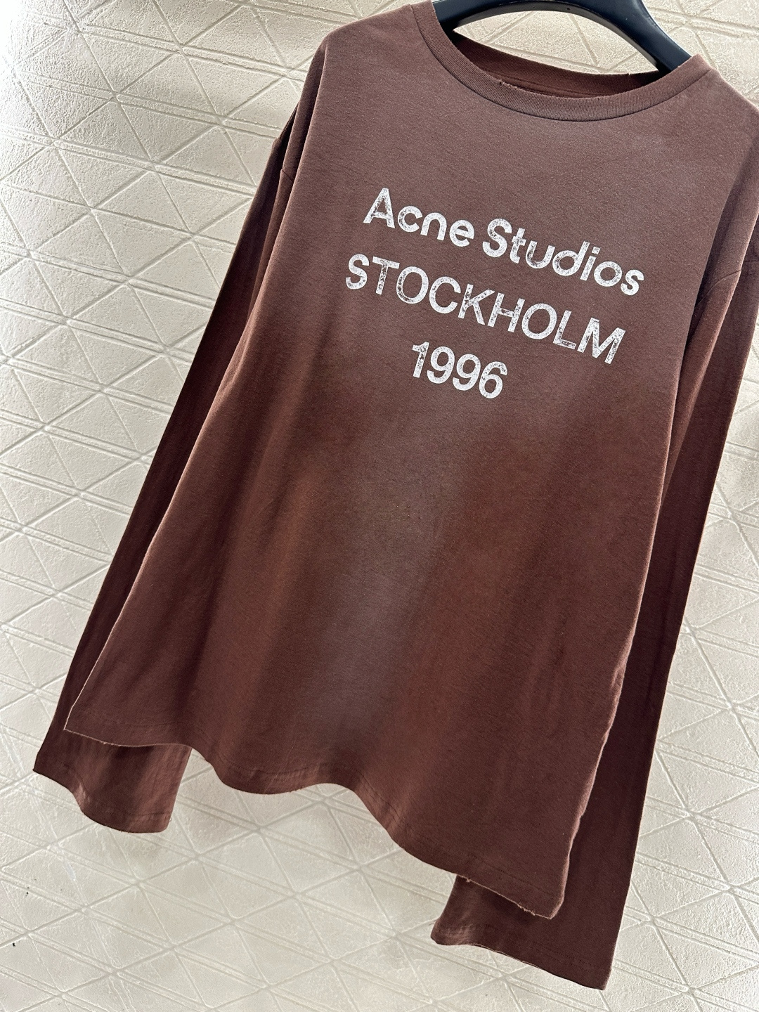 ♥Acne studio*♥2025新品上架 重工水洗做旧字母上衣定制YB亚麻棉材质，质感舒适，弹力好穿