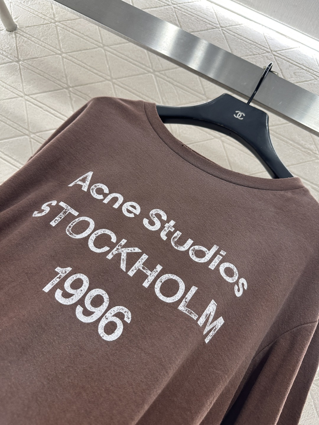 ♥Acne studio*♥2025新品上架 重工水洗做旧字母上衣定制YB亚麻棉材质，质感舒适，弹力好穿