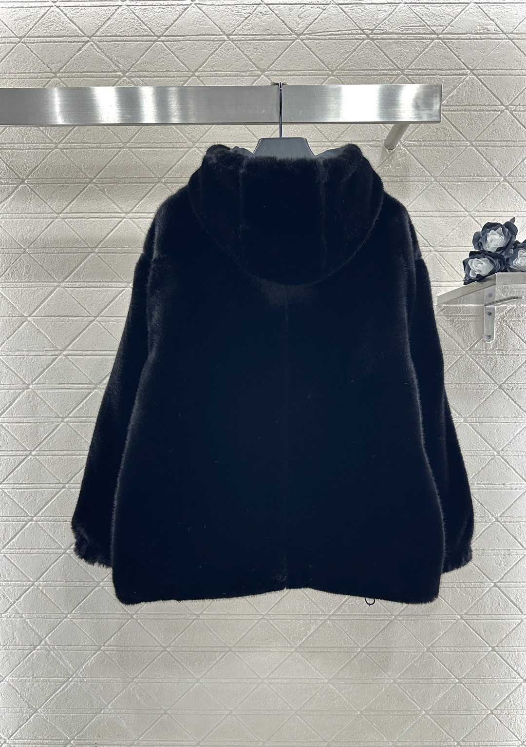 ♥Prad*♥2025新品上架 两面穿环保皮毛羽绒棉服定制YB进口环保皮毛➕防风防水尼龙材质，羽绒棉填充