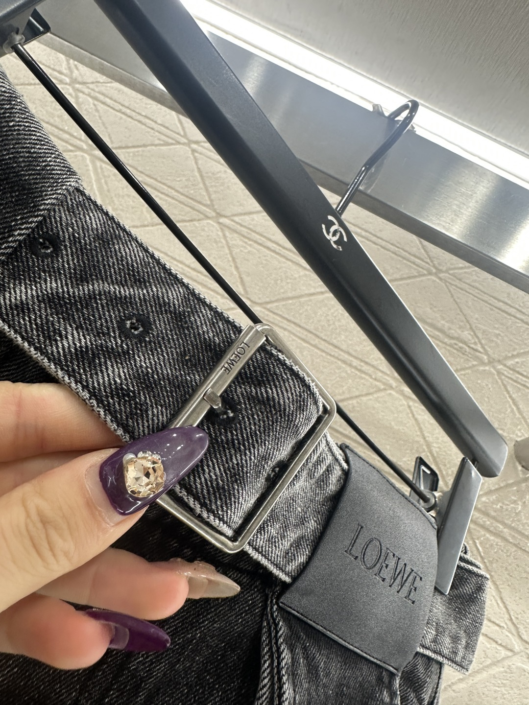 ♥Loew*♥2025新品上架 腰带萝卜阔腿长裤定制YB斜纹牛仔棉材质，穿搭舒适透气，挺括有型，腰间穿孔