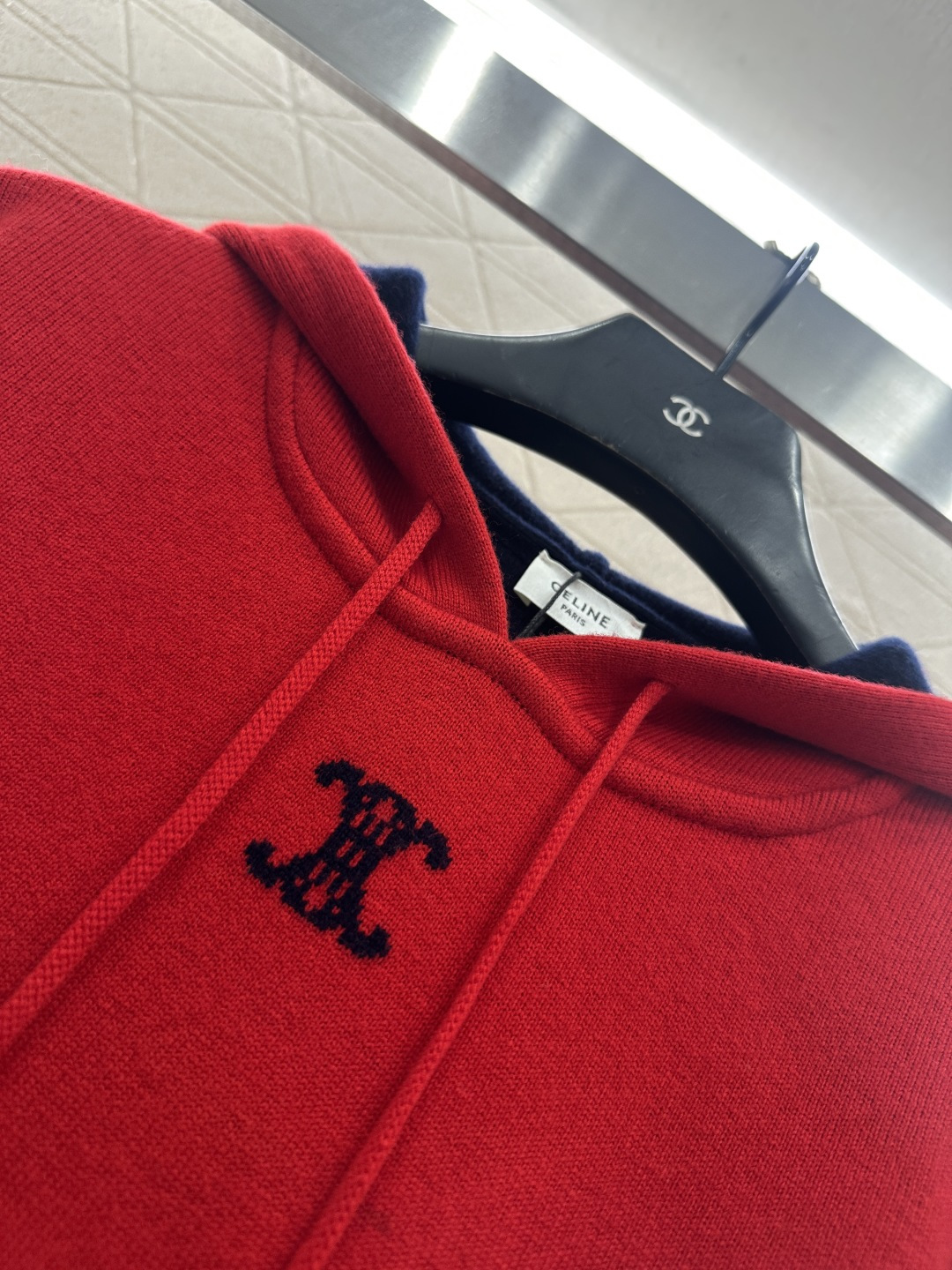 ♥Celin*♥2025新品上架 连帽抽绳针织套头毛衣定制YB羊绒羊毛纱线织造，质感细腻，穿搭舒适，连帽