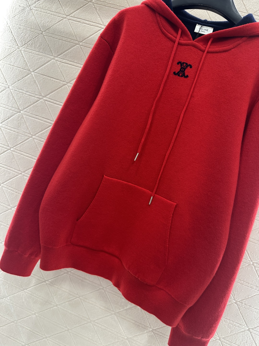 ♥Celin*♥2025新品上架 连帽抽绳针织套头毛衣定制YB羊绒羊毛纱线织造，质感细腻，穿搭舒适，连帽