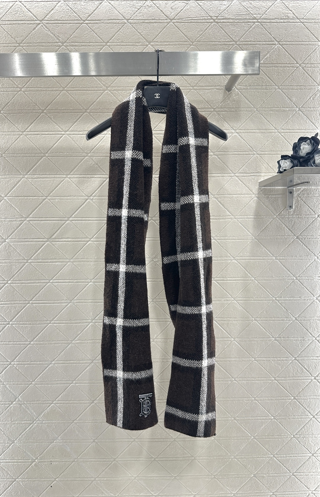 ♥BBR*♥2025新品上架 羊毛格纹围巾针织外套定制YB羊毛针织材质，质感细腻，高级舒适，V领针织廓形