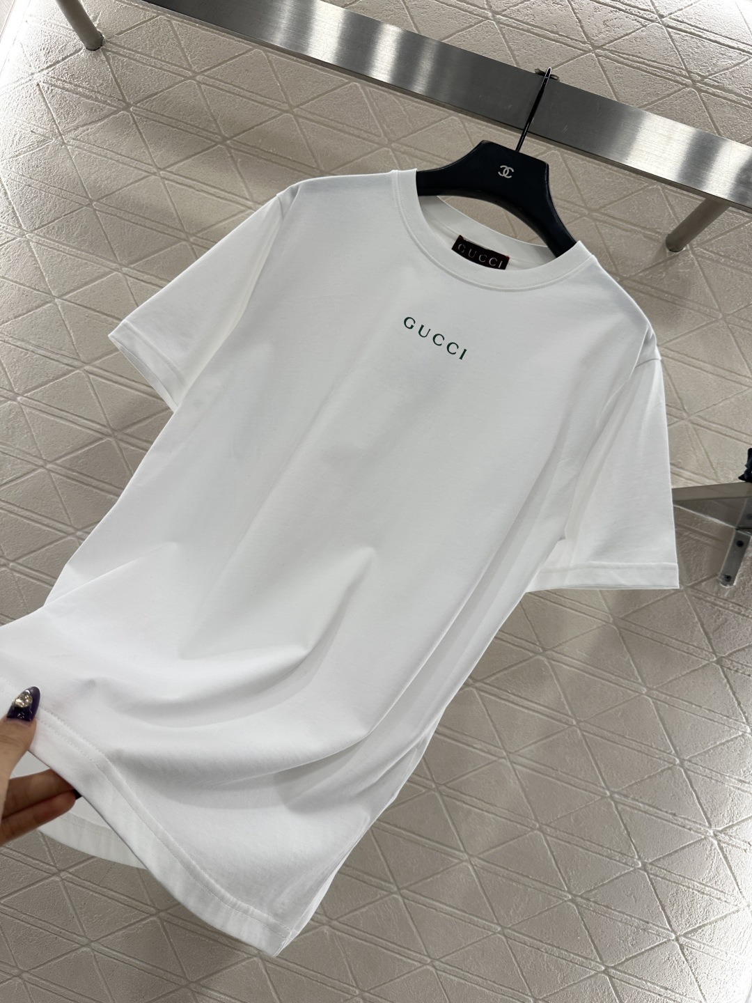 ♥Gucc*♥2025新品上架 圆领印花徽标𝑇𝑒𝑒定制YB丝光全棉材质，质感细腻，舒适透气，常规短袖裁剪