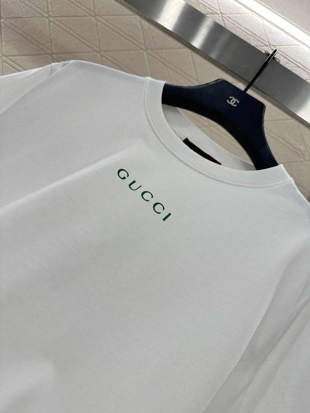 ♥Gucc*♥2025新品上架 圆领印花徽标𝑇𝑒𝑒定制YB丝光全棉材质，质感细腻，舒适透气，常规短袖裁剪
