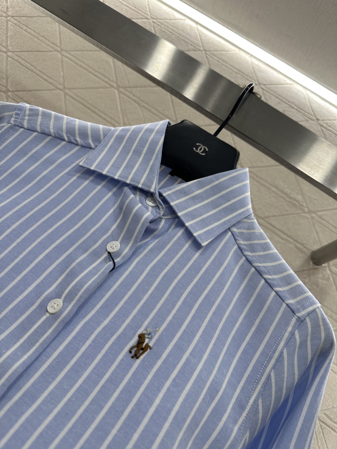 ♥RalP。h Lauren*♥2025新品上架 条纹长袖衬衫定制YB斜纹全棉材质，质感细腻，穿搭舒适，