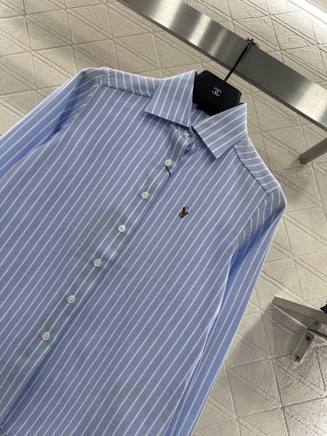 ♥RalP。h Lauren*♥2025新品上架 条纹长袖衬衫定制YB斜纹全棉材质，质感细腻，穿搭舒适，