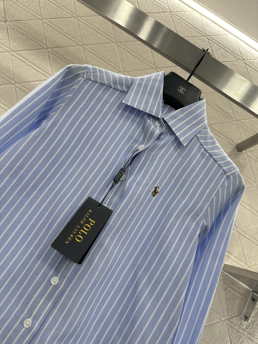 ♥RalP。h Lauren*♥2025新品上架 条纹长袖衬衫定制YB斜纹全棉材质，质感细腻，穿搭舒适，