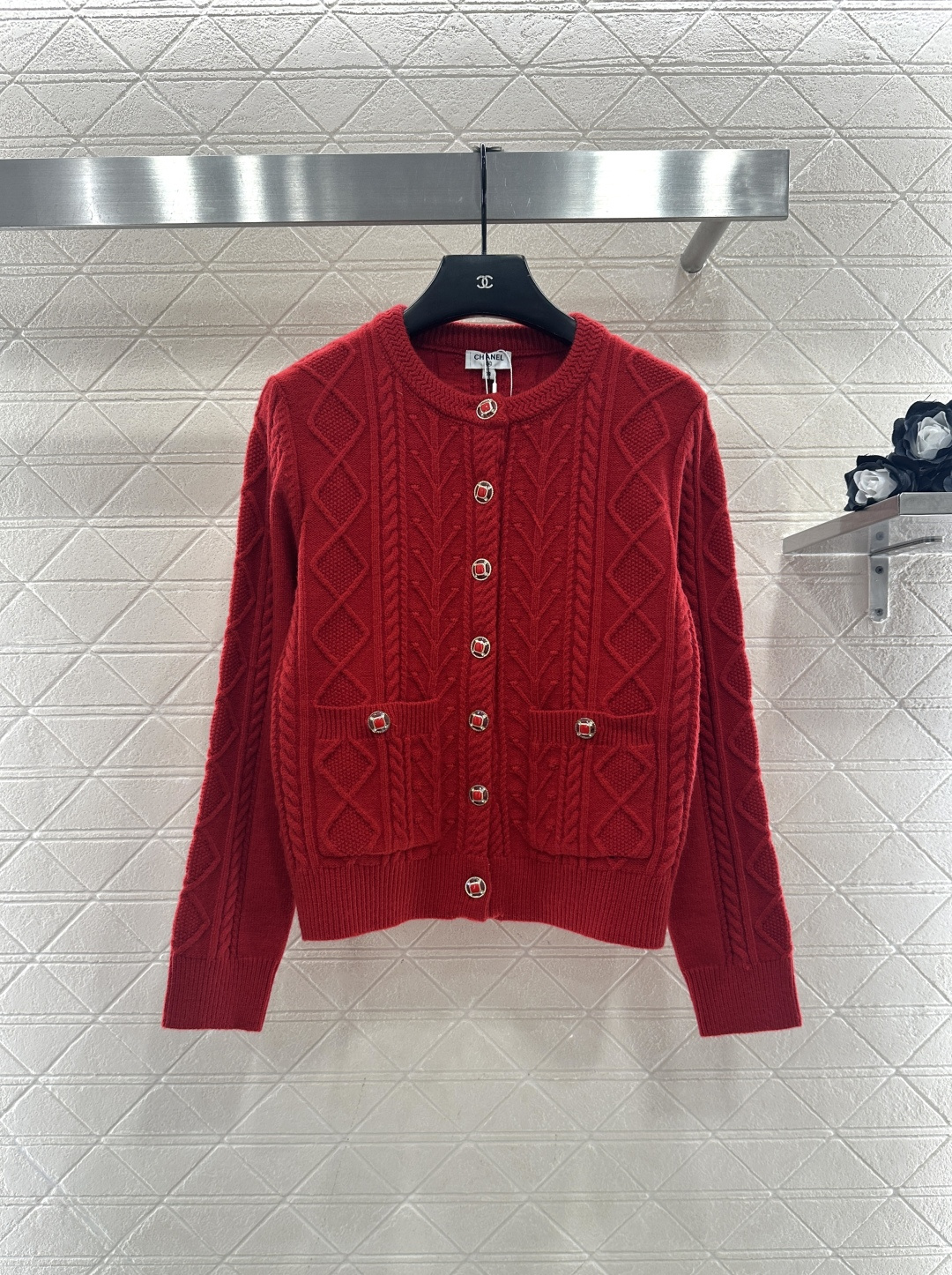 ♥Chane*♥2025新品上架 钩针圆领针织开衫25coco滑雪🎿系列#定制YB羊绒羊毛纱线织造，柔软