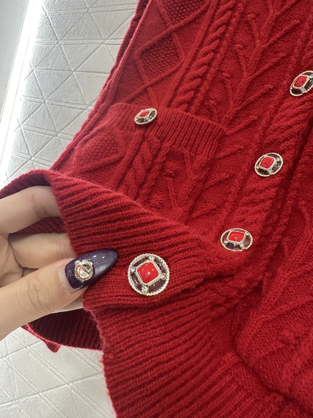 ♥Chane*♥2025新品上架 钩针圆领针织开衫25coco滑雪🎿系列#定制YB羊绒羊毛纱线织造，柔软