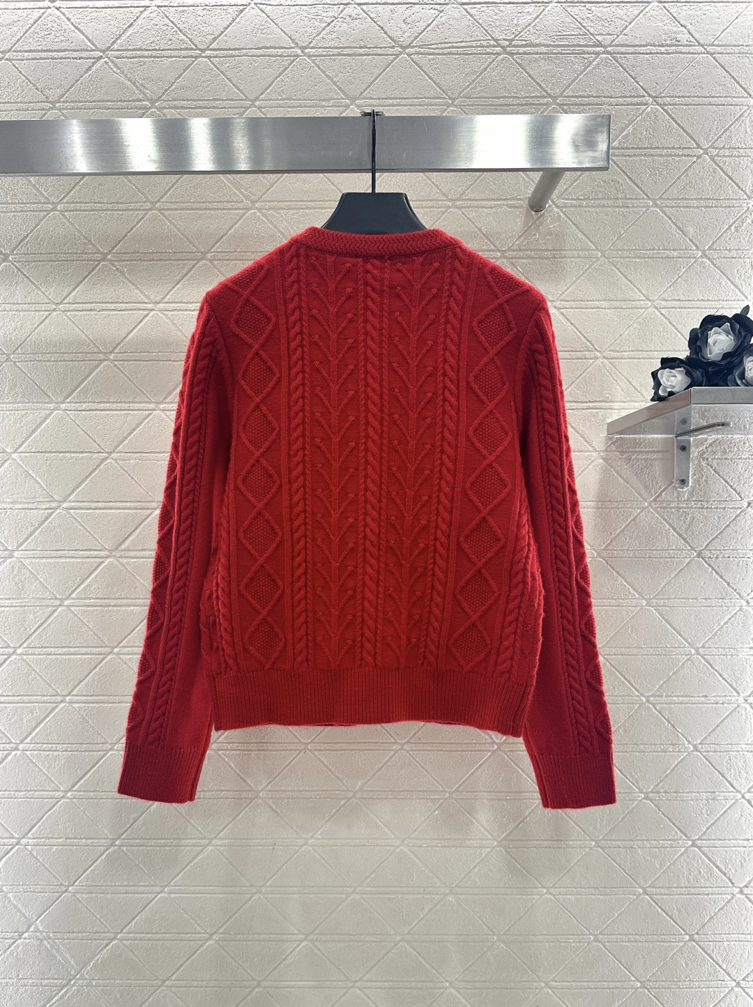 ♥Chane*♥2025新品上架 钩针圆领针织开衫25coco滑雪🎿系列#定制YB羊绒羊毛纱线织造，柔软