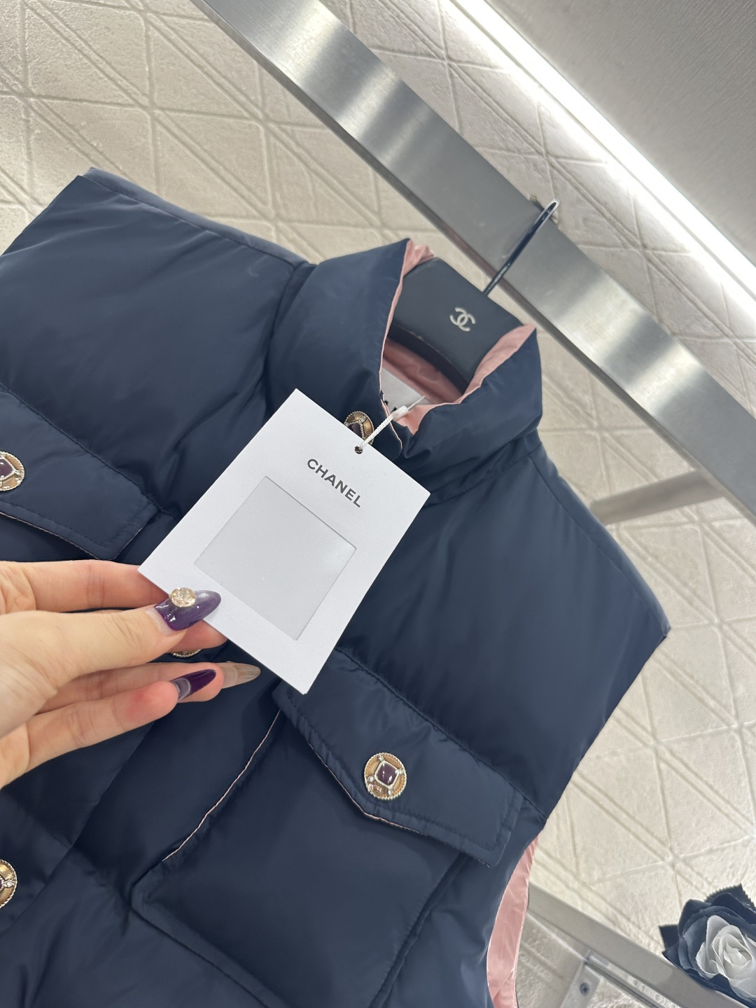 ♥Chane*♥2025新品上架 立领口袋羽绒马甲25coco滑雪🎿系列#定制YB防风防水尼龙材质，白鹅