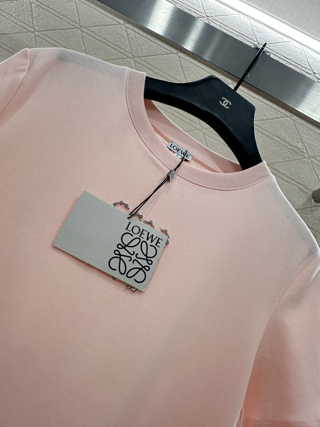 ♥Loew*♥2025新品上架 订珠水钻字母𝑇𝑒𝑒定制YB丝光全棉材质，透气舒适，质感十足，常规短袖T恤